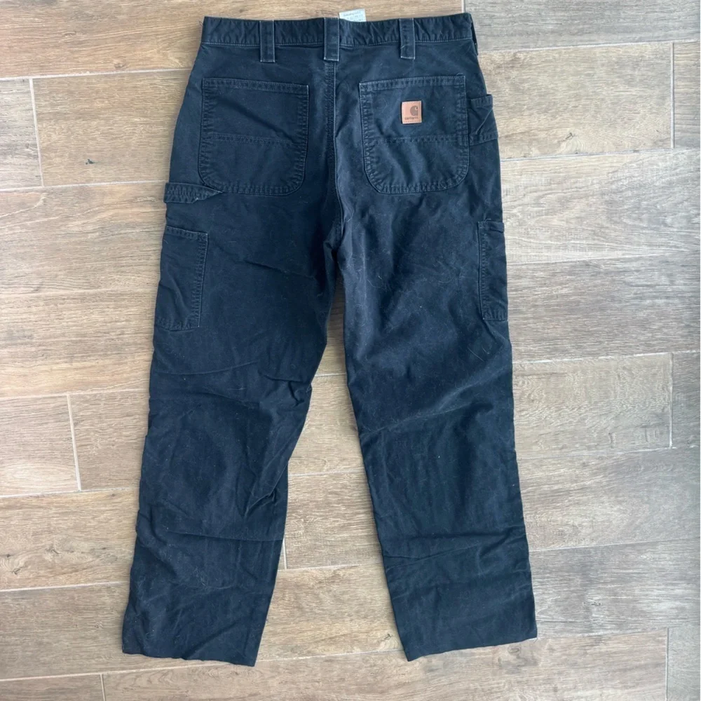 CARHARTT MEN'S UTILITY ORIGINAL DUNGAREE WORK PANT LOOSE FIT CANVAS B151 33x34 - Picture 3 of 5